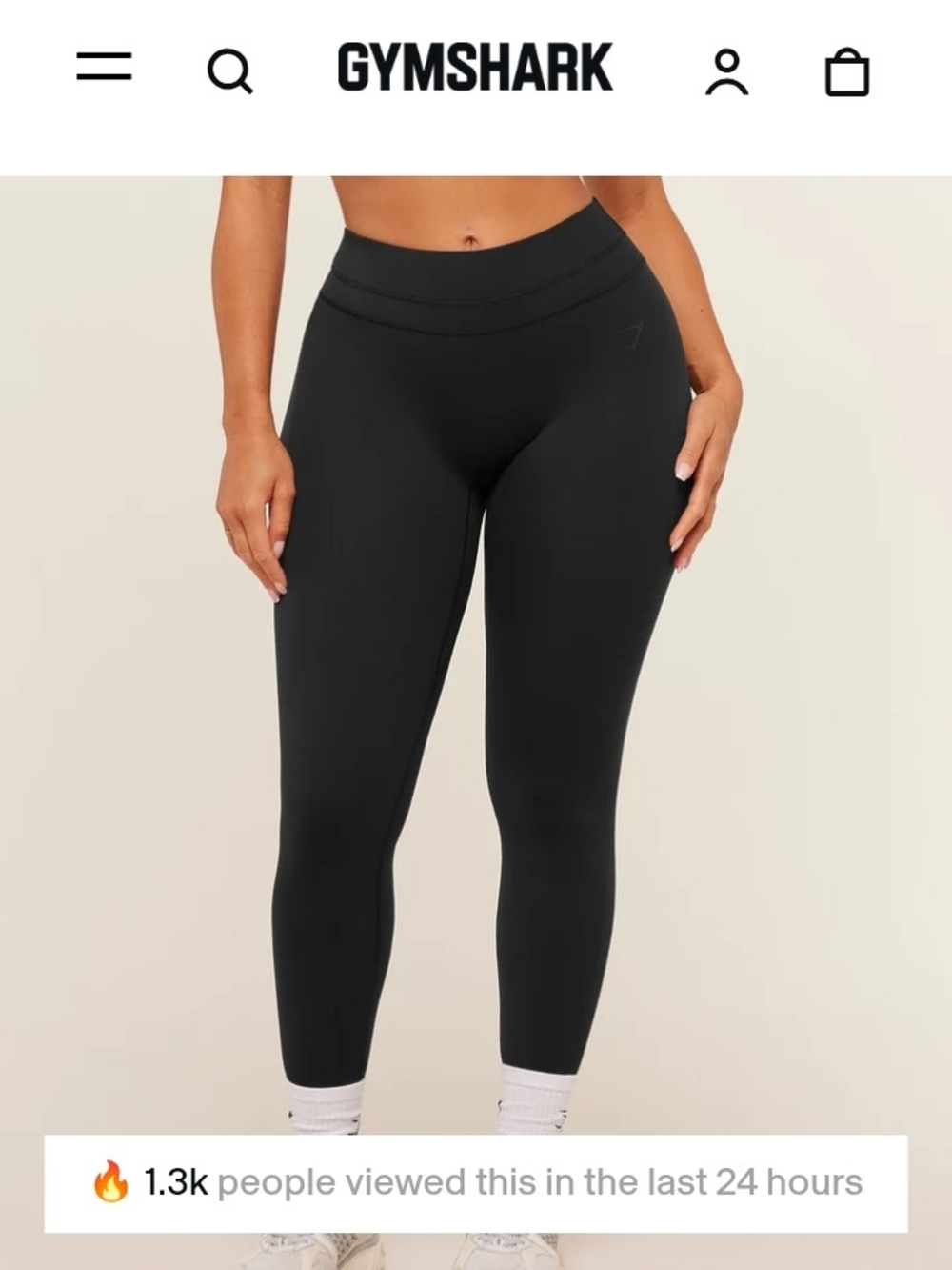 Gymshark High-Waist Seamless Leggings — Black *BNWT 🖤